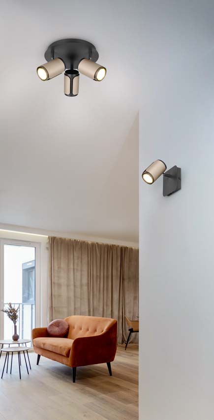 Spot en saillie - Brun café - 12x16x12cm - Dimmable - GU10 - 1x10W