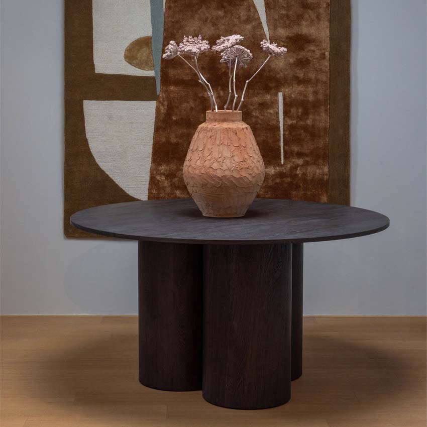 Tafel Annieke uit MDF rond bruin Ø140cm