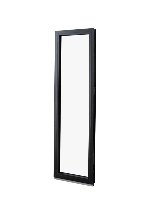 Vast raam pvc Deceuninck Elegant Infinity zwart/zw B600xH2100 mm