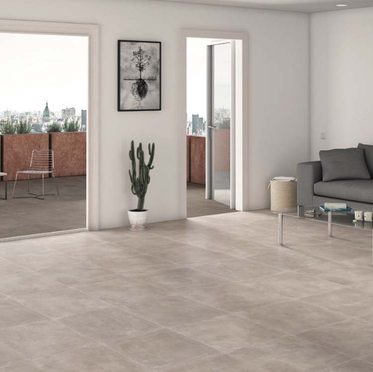 Carrelage de sol et mural Aster gris 45x45cm
