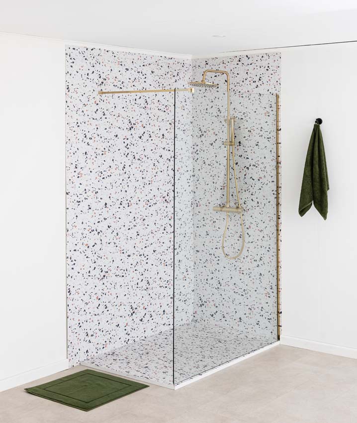 Douchepaneel Milo Slate terrazzo look 91,4x243,8cm