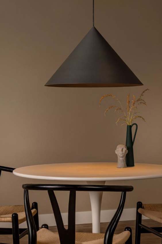 Lucide Vibes Spitze - Suspension - Ø60cm - 1xE27 - Gris