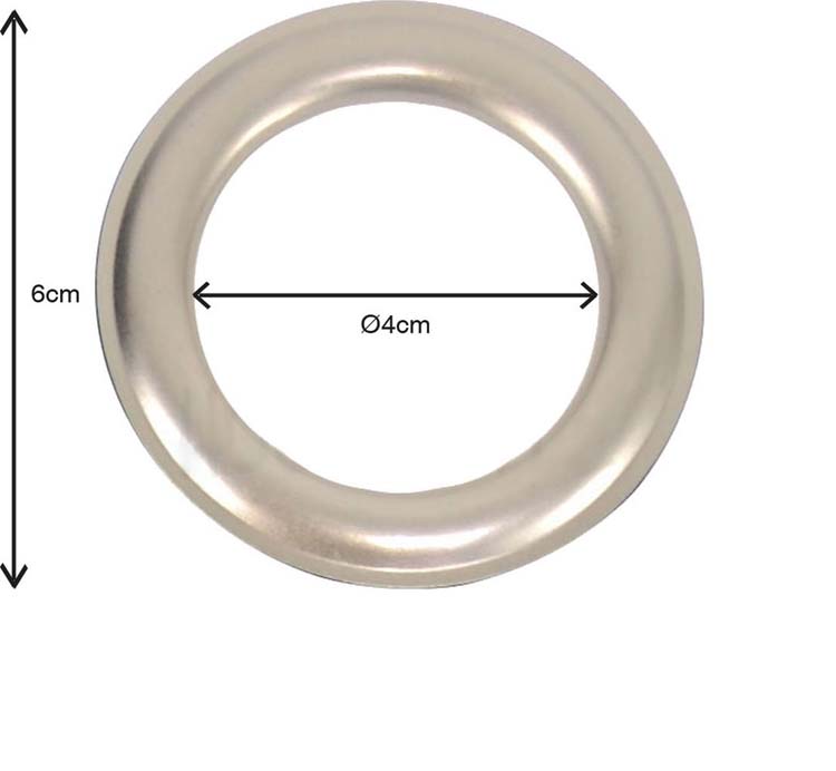 Glasgordijn vitrage zand 140x270cm met ringen