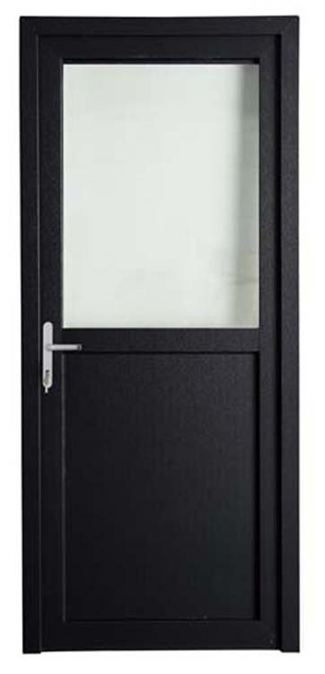 Buitendeur pvc antr/wit 880 x 2100 mm halfglas L