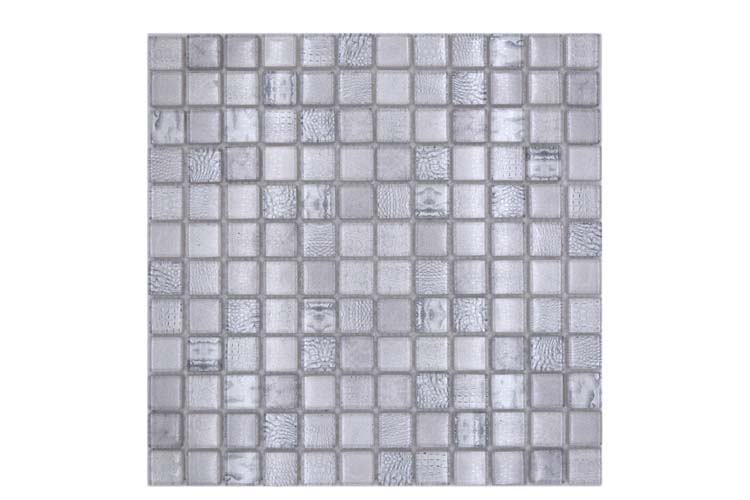 Mozaïek Crystal Wildlife wit glanzend 29,8x29,8cm