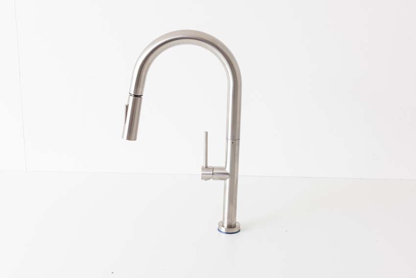 Robinet de cuisine Maverick inox brossé avec bec extractible