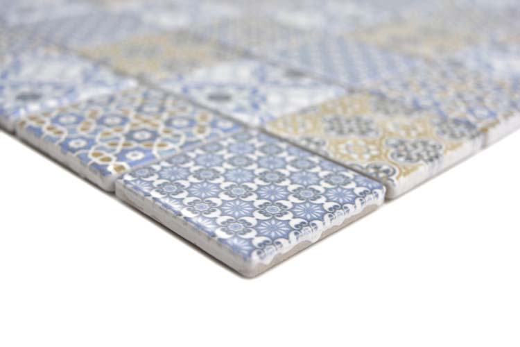 Mozaïek Retroclassic Mix Blue glanzend 29,7x29,7cm