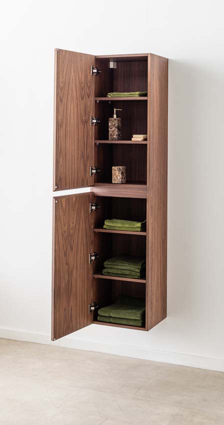 Armoire colonne Falco noyer suspendue 170x40x35cm