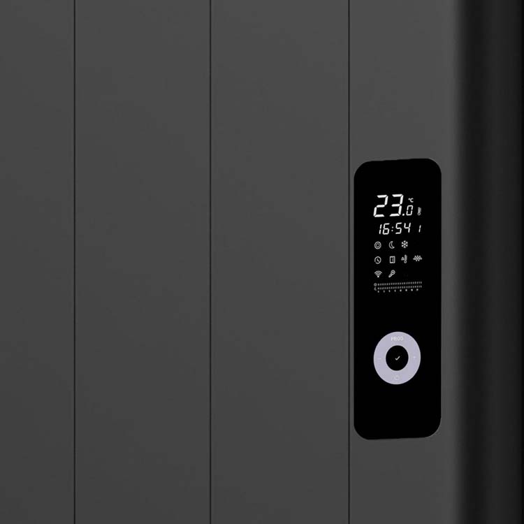 Elektrische radiator 160 x 54 cm 2000 watt mat zwart