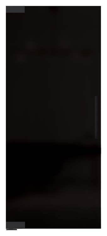 Porte intérieure vitrée Black 73x200cm + système pivotant noir