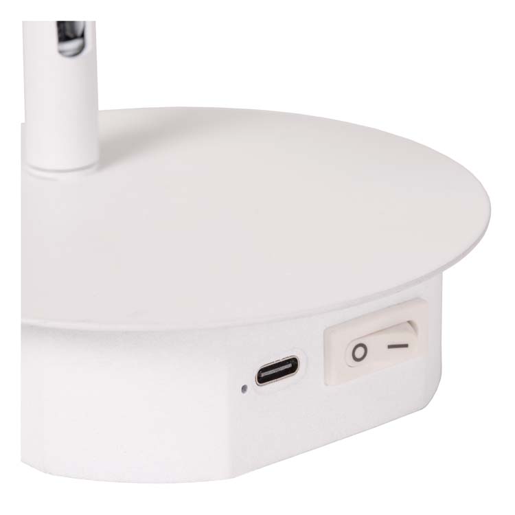 Lampe de lit/Applique - blanc - Ø10,2cm - LED 1x2W - 3000K - magnétique - rechargeable