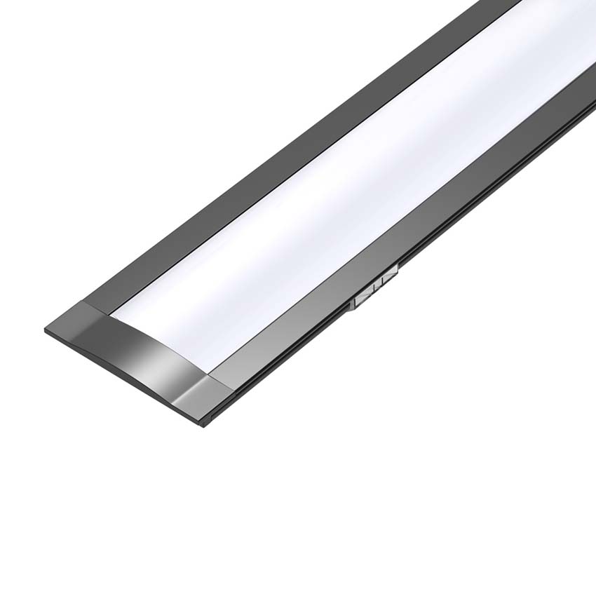 Inbouwprofiel voor LED-strip aluminium zwart 2 meter