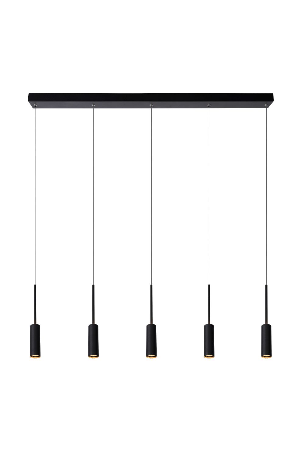Hanglamp - zwart - LED - 5x7W - 2700K