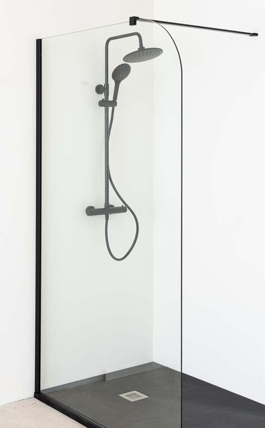 Douchewand Avery afgerond 117x200cm