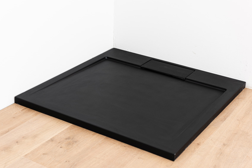 Receveur de douche Akon polybeton noir mat 90x90cm