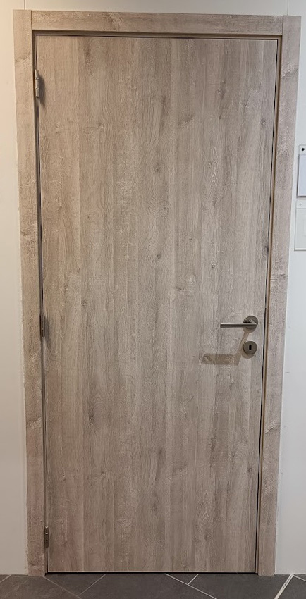 Porte intérieure complète Nalba chêne 201,5x63cm tubulaire réversible + châssis 16,5cm