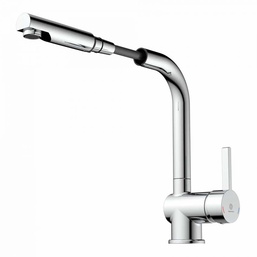 Robinet de cuisine Wasserwerk WK 4 Pro chrome avec bec extractible