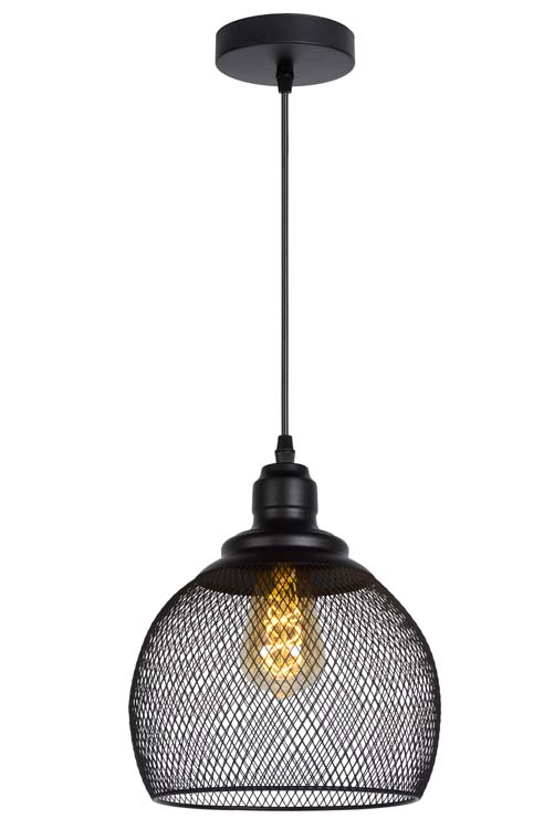 Hanglamp - zwart - Ø22cm - dimbaar - E27 - 60W