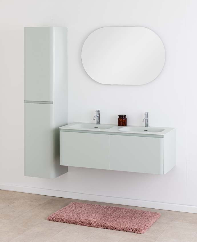 Badkamermeubel Austin mint met dubbele wastafel mat 120cm