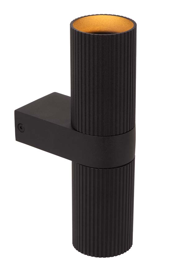 Wandspot / Wandlamp - 2xGU10 - Zwart
