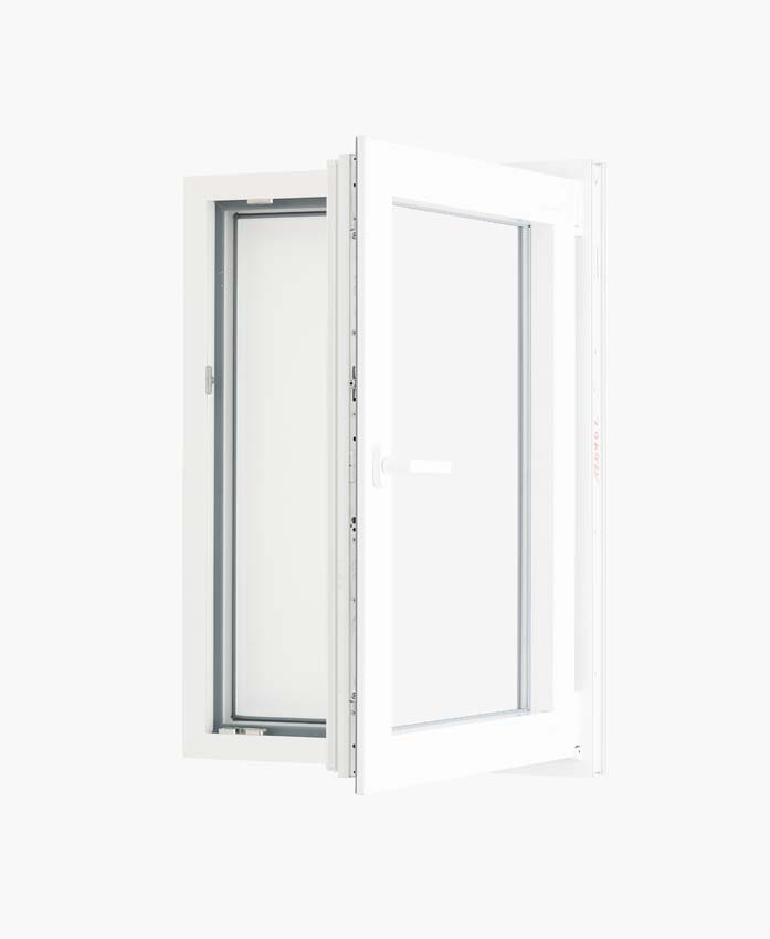1-VL draaikiepraam pvc Deceuninck Elegant Inf wit/wit B1000xH1200 mm R 1-VL draaikiepraam pvc Deceuninck Elegant Inf wit/wit B1000xH1200 mm R