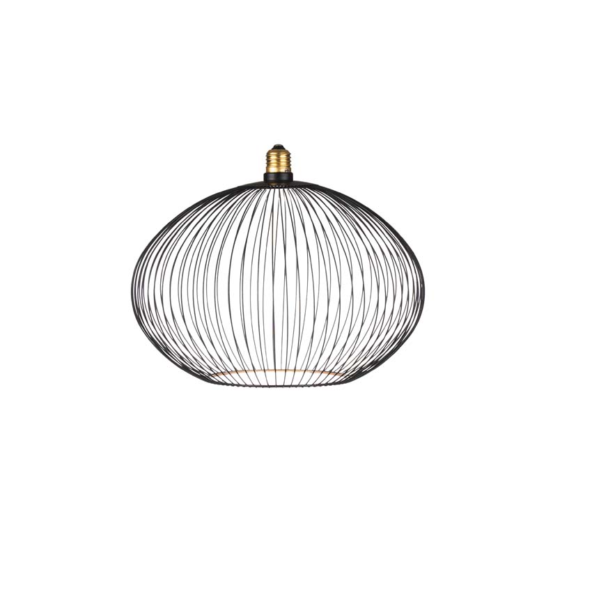 LED lamp floating Filo - E27 - zwart - 30cm - dimbaar - 6W - 330lm - 2200K - ovaal