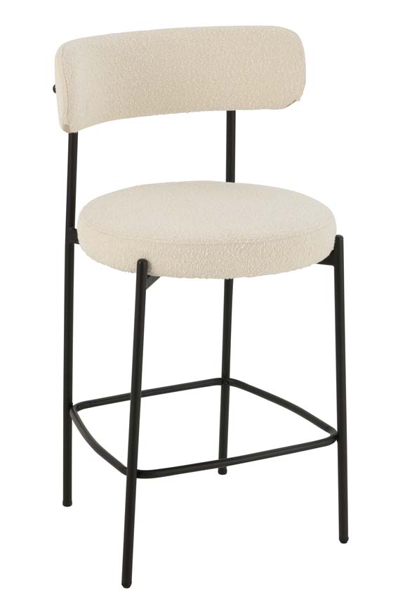 Chaise de bar Boucle blanc