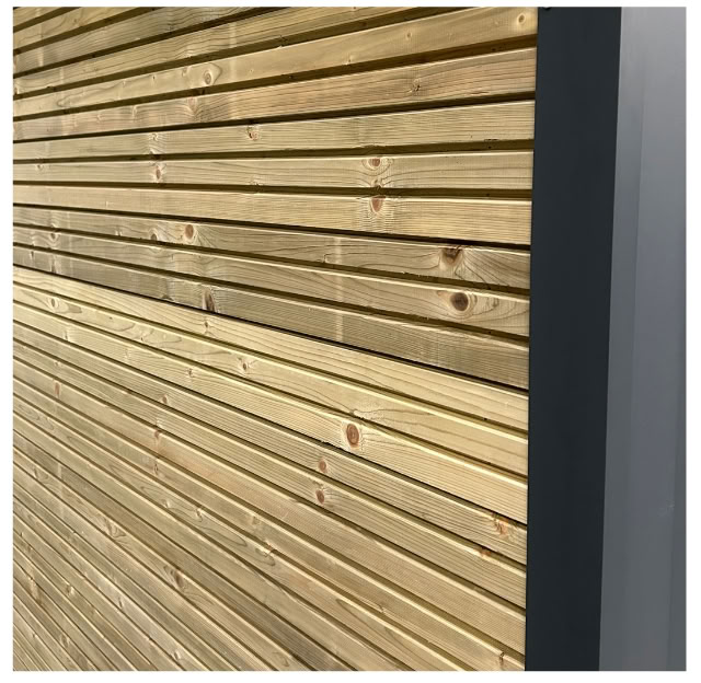 Studio de jardin Amelia L bois de pin naturel 390x300x236cm double porte