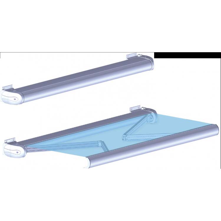 Tente solaire Siena 4x3m motorisée à droite