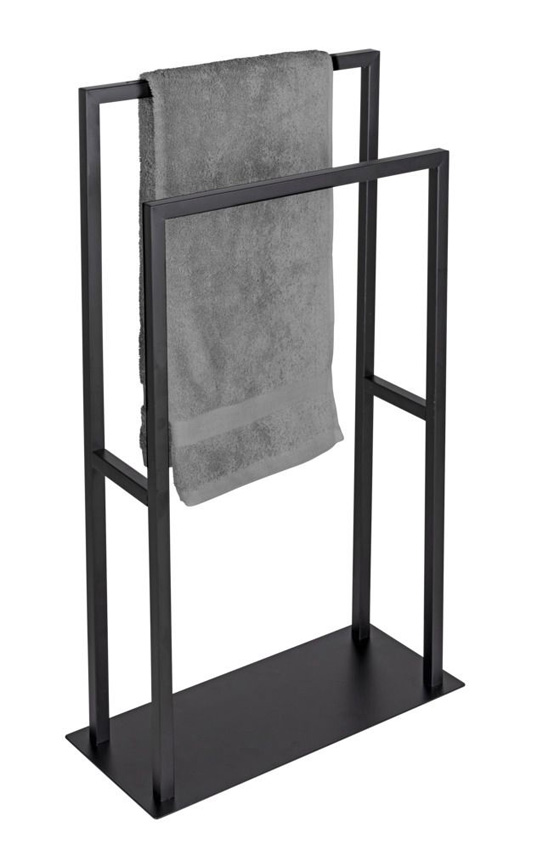 Porte-serviettes Wenko Rivaltana sur pied noir 46 cm