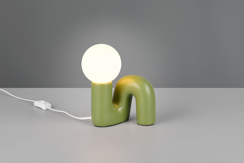 Lampe de table Quinn - vert - H21,5cm - G9 - 1x5W - ampoule excl.