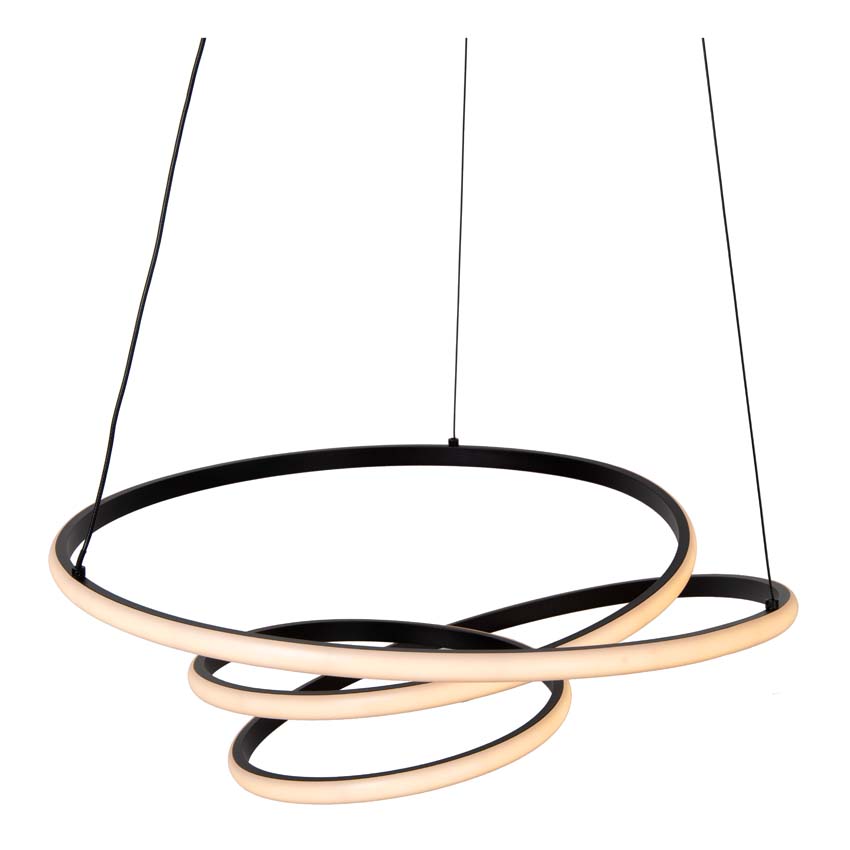Lucide Essential Espiral - Suspension - LED dimmable - CCT - 1x40W 2700K/4000K - Noir