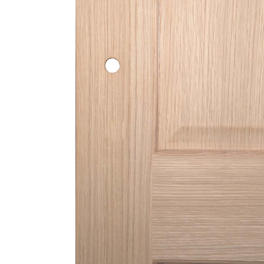 Porte intérieure complète Chambord placage chêne 201,5x63cm aggloméré tubulaire réversible + châssis 16,5cm