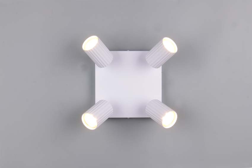 Opbouwspot - Wit - 20x20x14,5cm - Dimbaar - GU10 - 4x10W