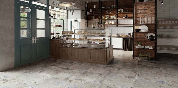 Carrelage de sol et mural Matrix à motif multicolore 60x60cm