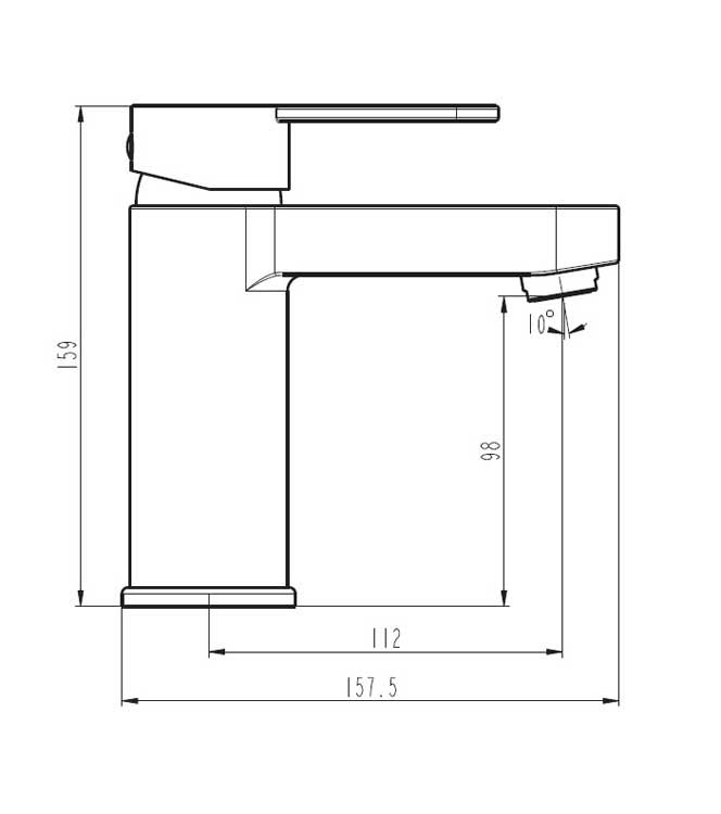 Wastafelkraan Egon mat zwart