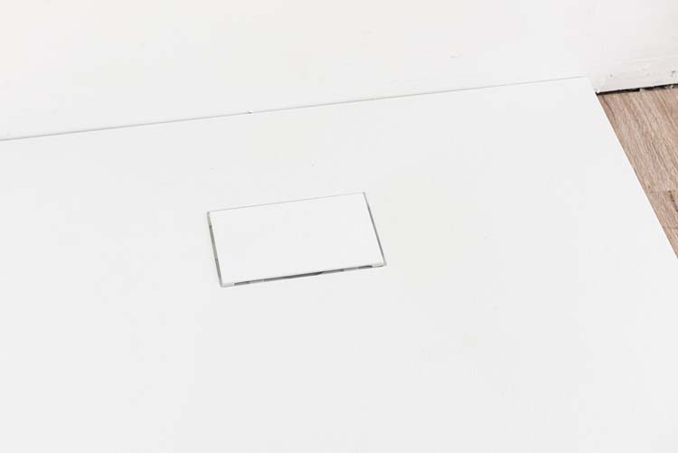 Douchebak Moby leisteen mat wit 180x90cm