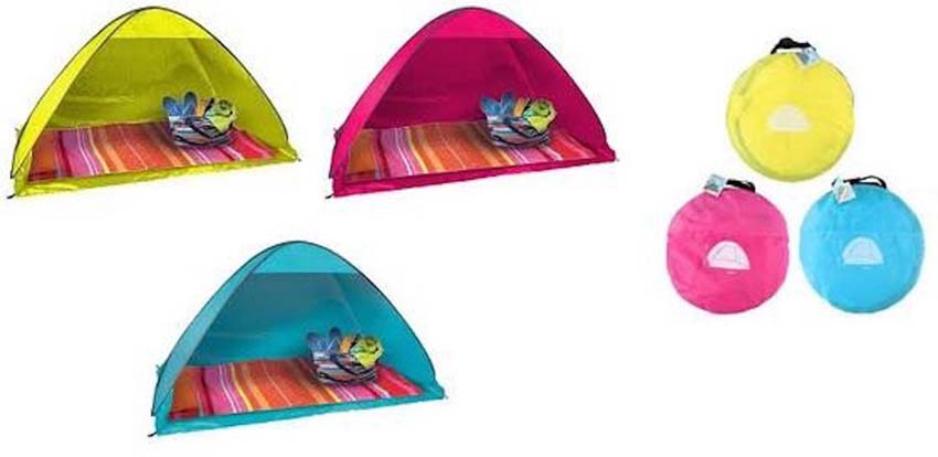 Strandscherm mix kleuren 200x125x110cm