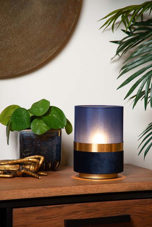 Lampe de table - bleu - Ø15cm - E14 - 40W