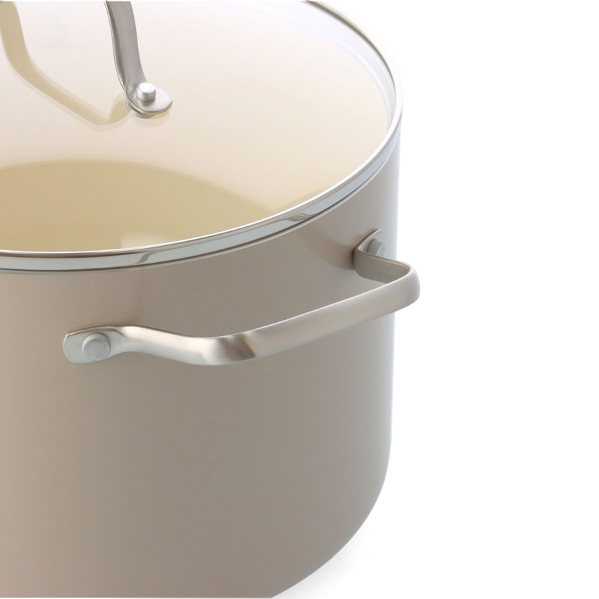 Kookpot met deksel crème Ø24cm antikleeflag & PFAS-vrij