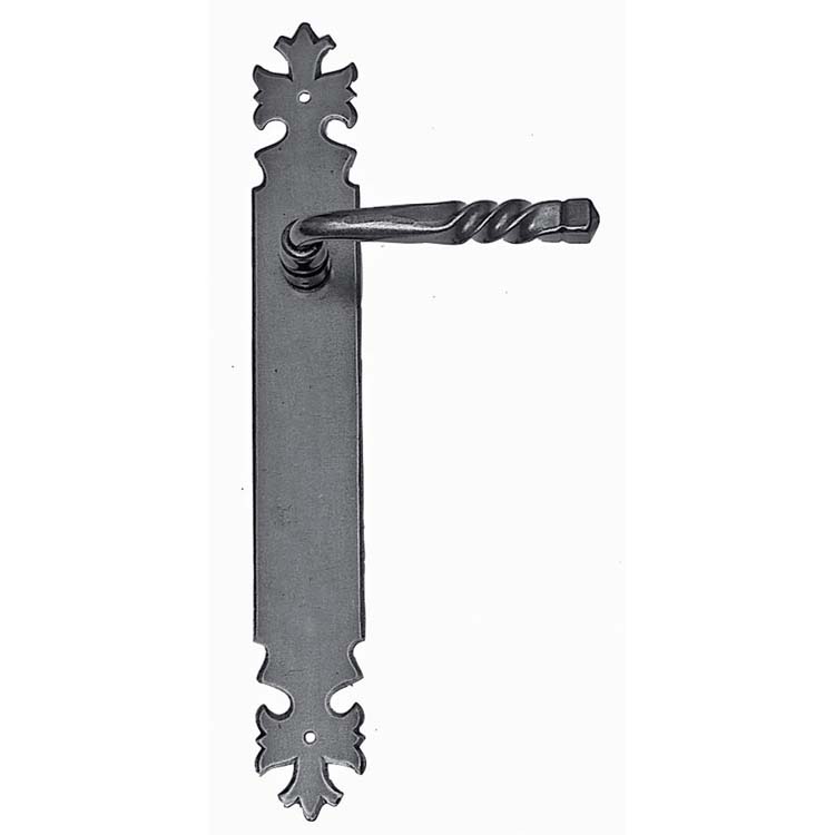Poignée de porte prato fer sur bouclier sans cylindre
