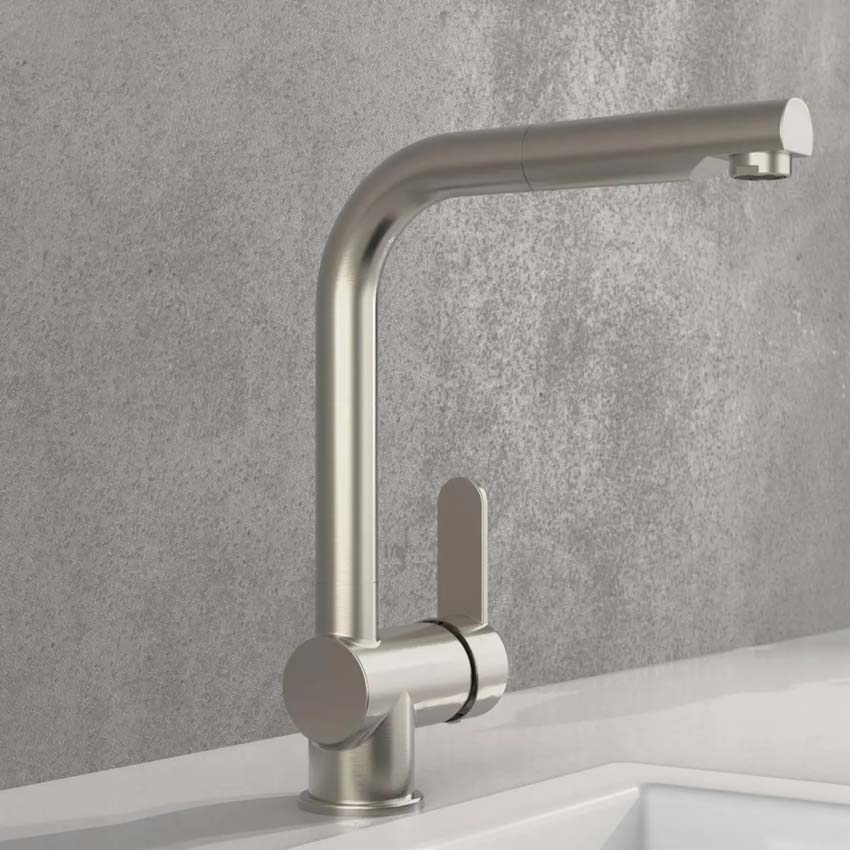 Robinet de cuisine Levi inox avec bec extractible