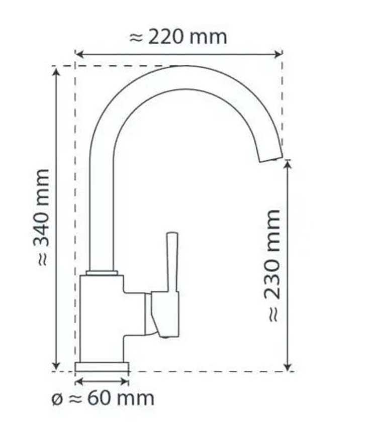 Robinet de cuisine Unai chrome