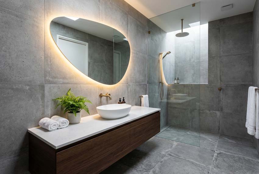 Spiegel Romee organisch LED + anti-condens 140x93,3cm