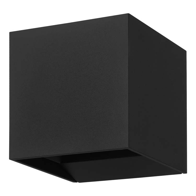 Wandlamp - zwart - 10x10x10cm - LED - 2x3,1W - 3000K