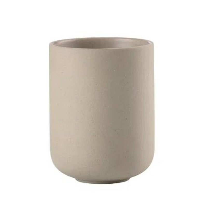 Porte-brosse à dents Zone Denmark Ume céramique taupe 7,4x9,5cm