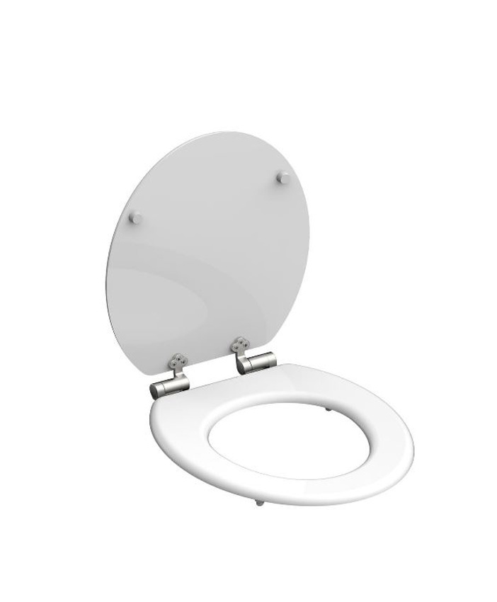 Siège de WC softclose blanc mat