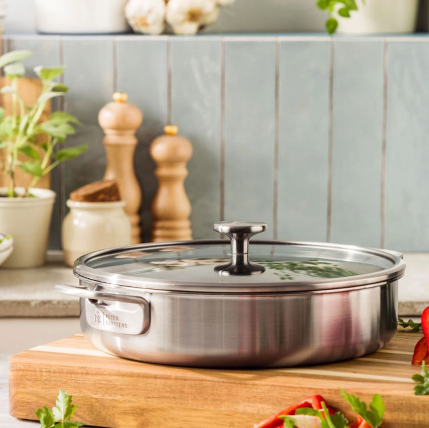 Sauteuse BK Peter Goossens Maestro DuraBond inox Ø30cm avec couvercle