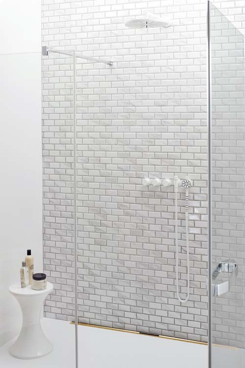 Mosaïque Metro Carrara brillant 29,5x29,1cm