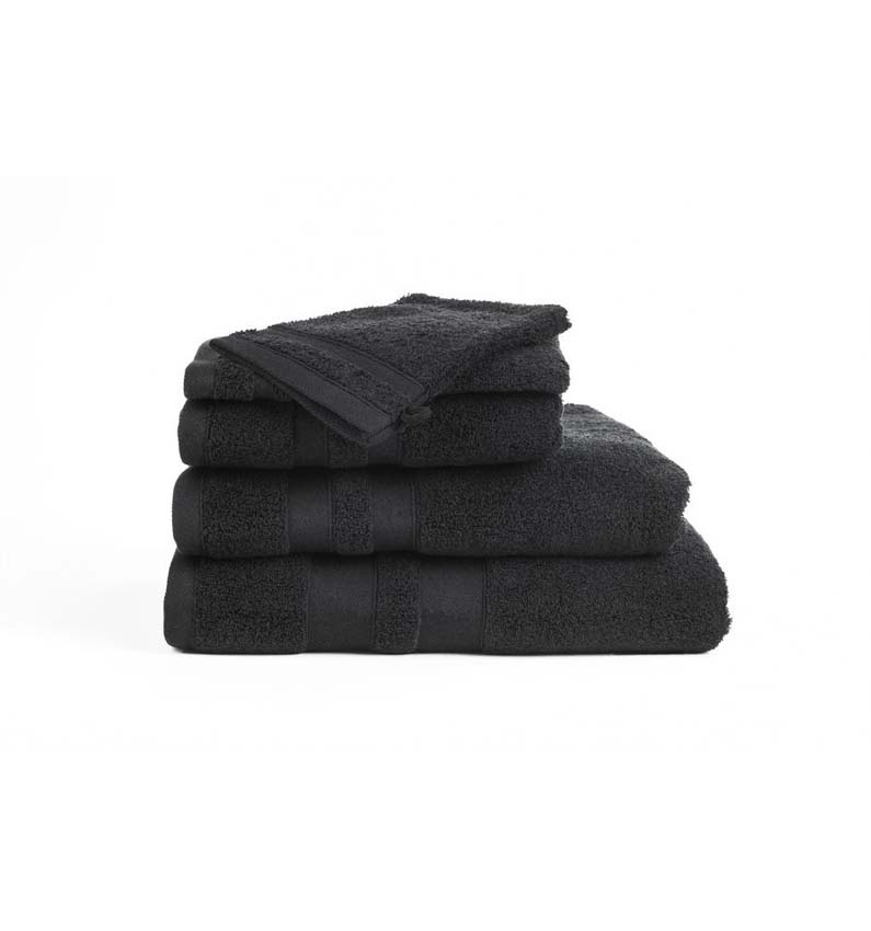 Serviette de bain Cosibel en coton noir 70x140cm